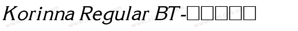 Korinna Regular BT字体转换